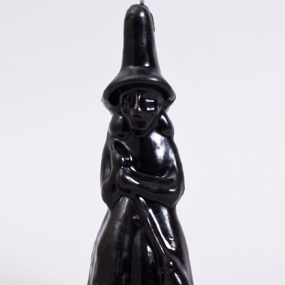 SOLD - Halloween Black Witch Candle - Picture 2 of 3